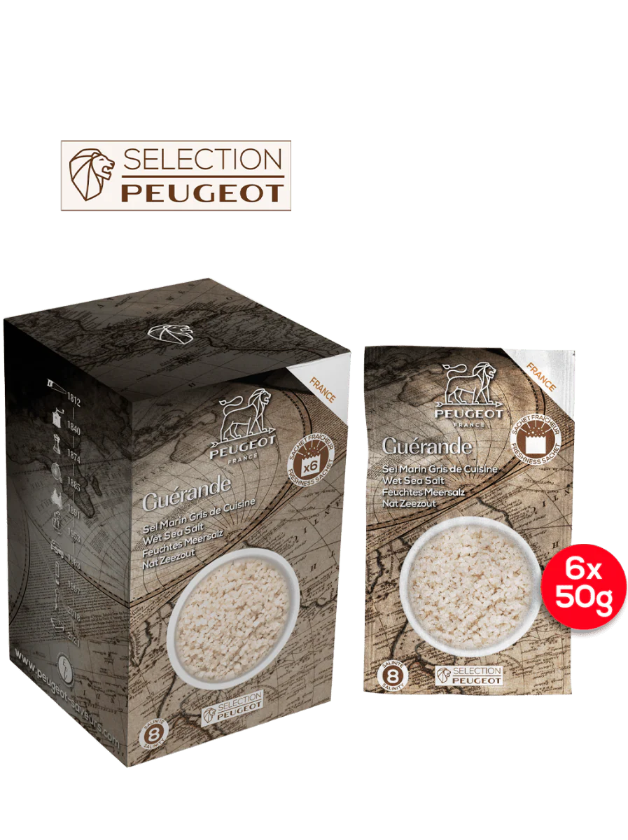 Peugeot Zout Nat Zeezout 6 x 50g Zakjes