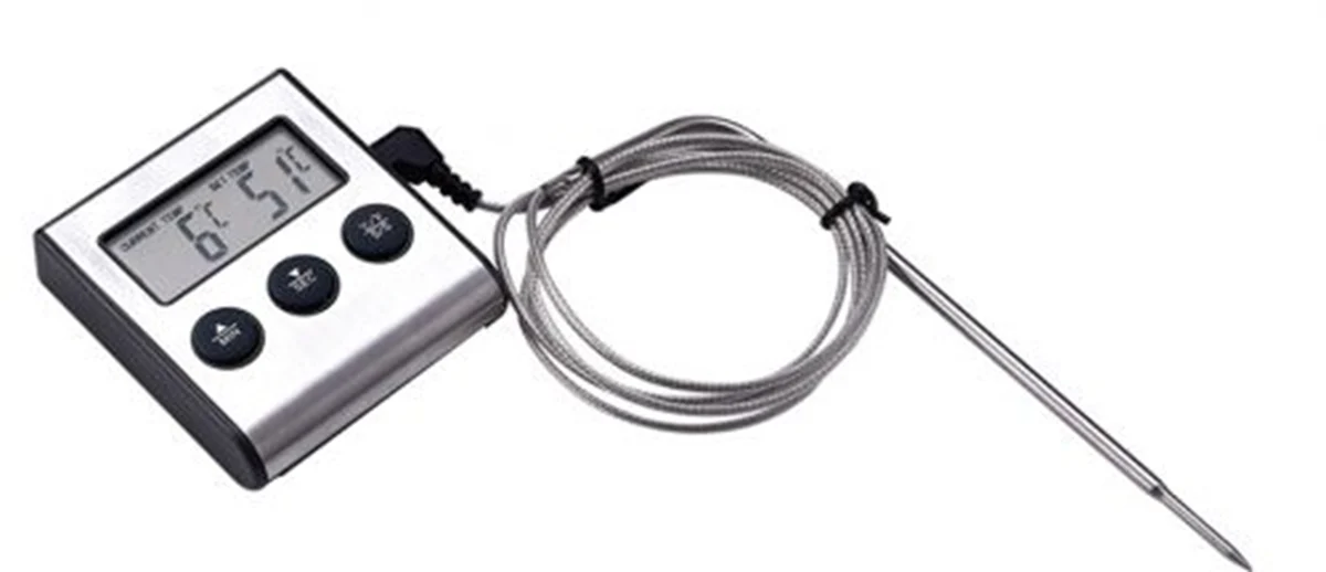 Basic Culinair Digitale Thermometer met Timer – Grijs