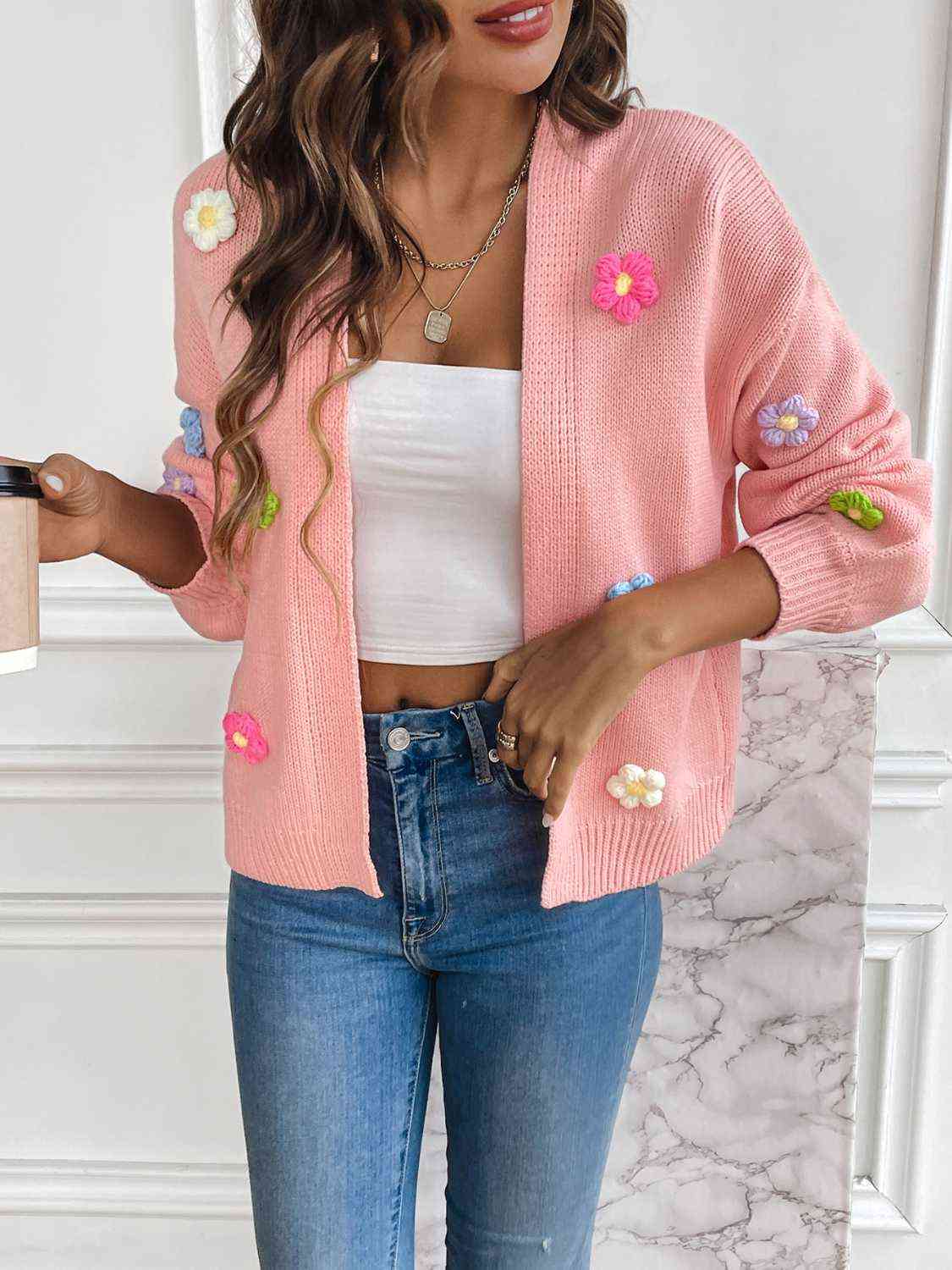 Bloemetjes Cardigan Vest Voor Dames – Julia