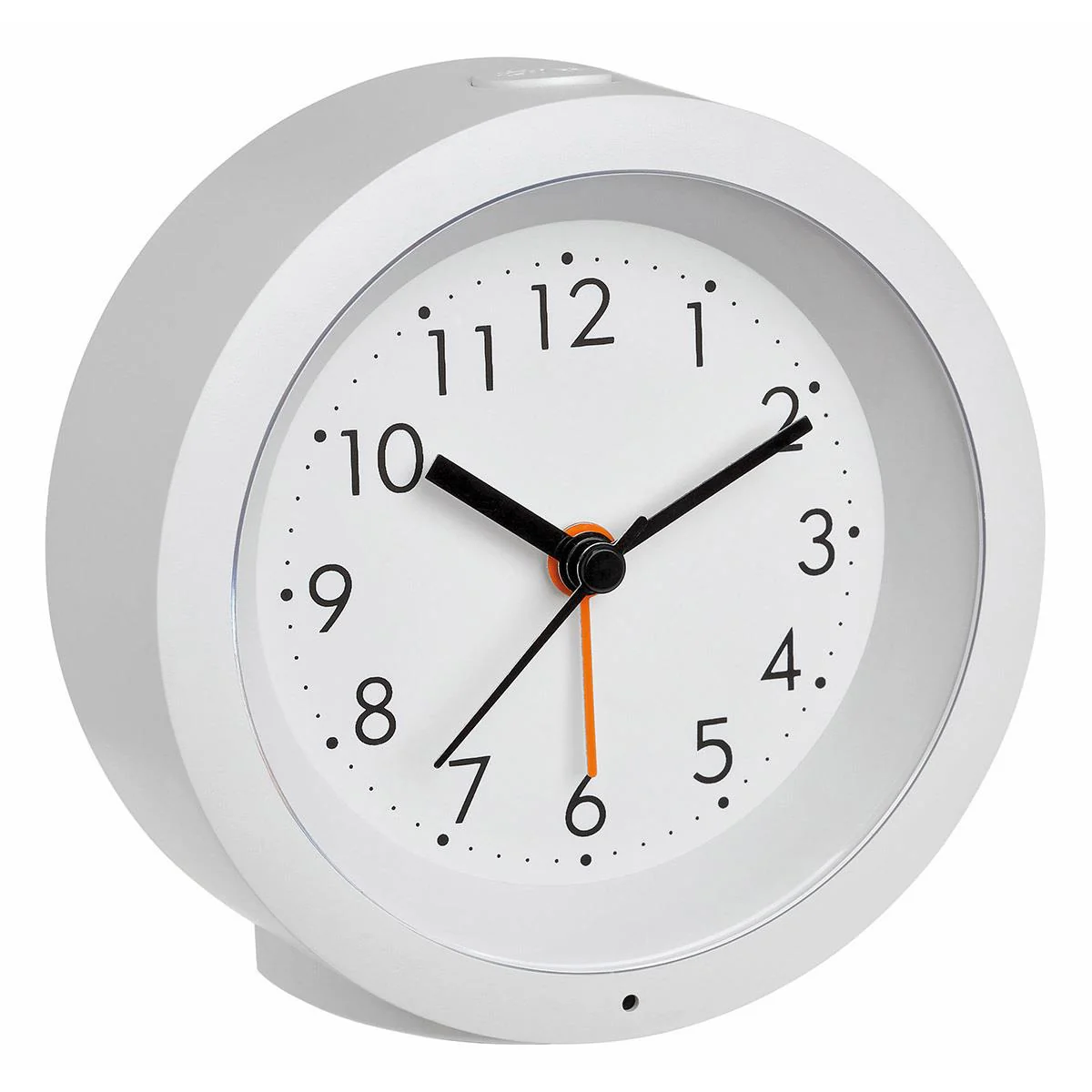 TFA Wekker Analoog Rond Wit – Stil & Met Snooze