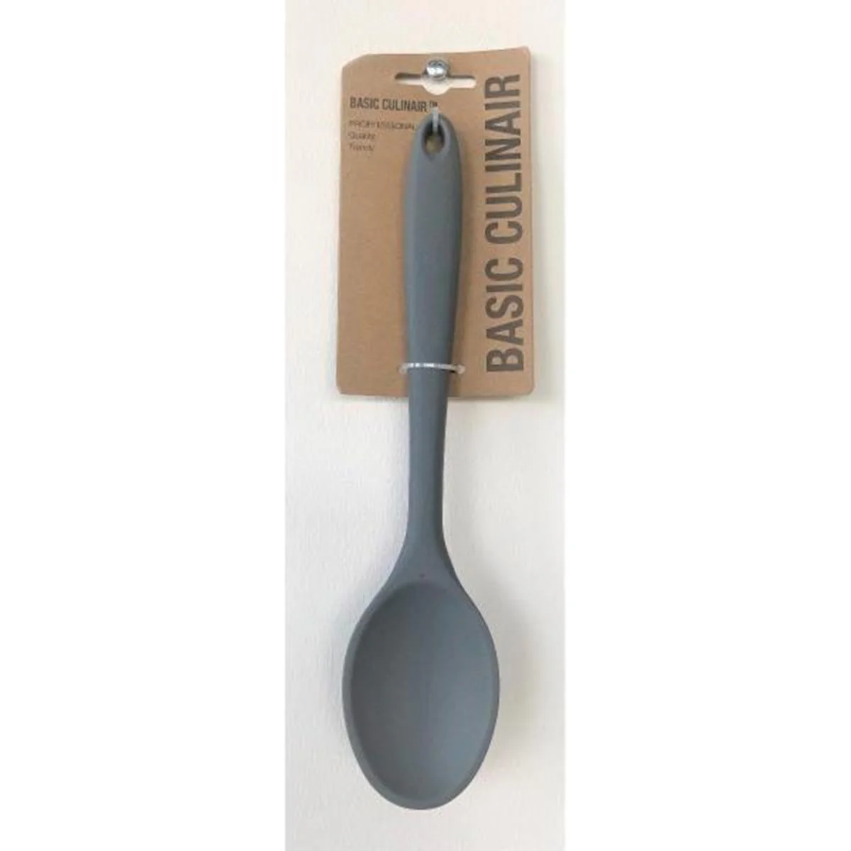 Basic Culinair Roerlepel M – Grijs, Siliconen, 27 cm