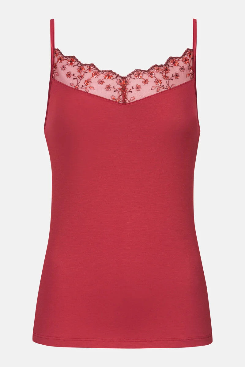 Delighted Spaghetti Top Gala Red