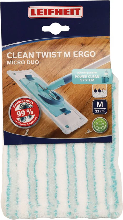 Leifheit Clean Twist Micro Duo overtrek 33 cm – Klittenband