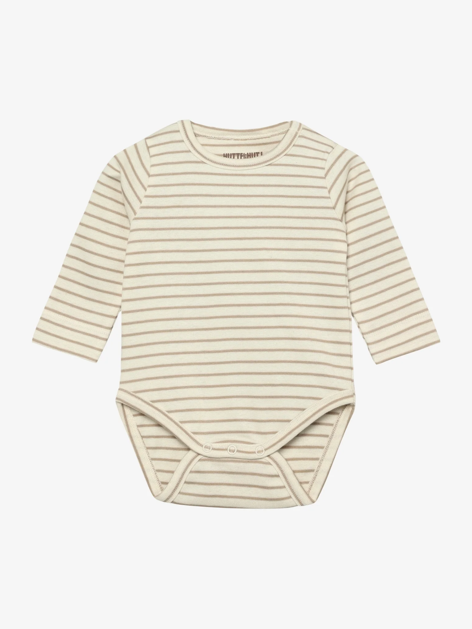 Romper lange mouw – Biologisch katoen – Body LS YD Stripe – White Pepper – Huttelihut