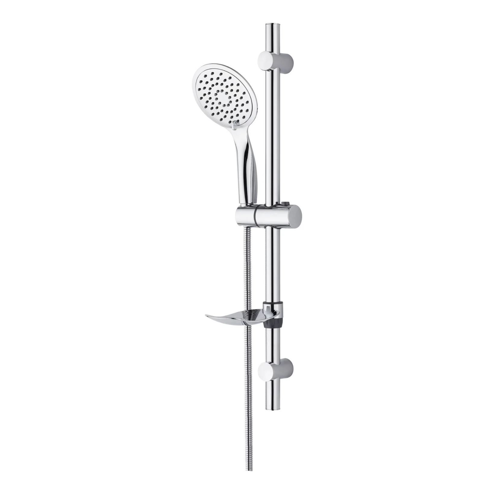 ALONI Slim glijstangset compleet – met handdouche, metalen doucheslang en zeephouder