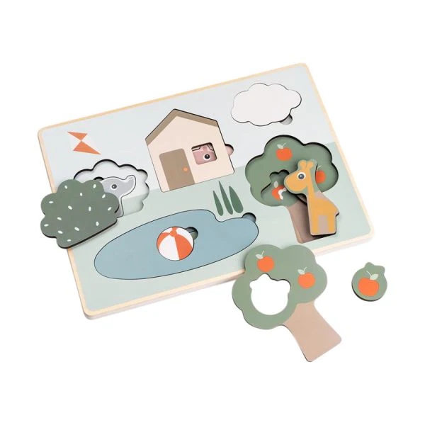 Deer Friends – Houten Laagjes Puzzel – Colour Mix – 18+ maanden – Done by Deer