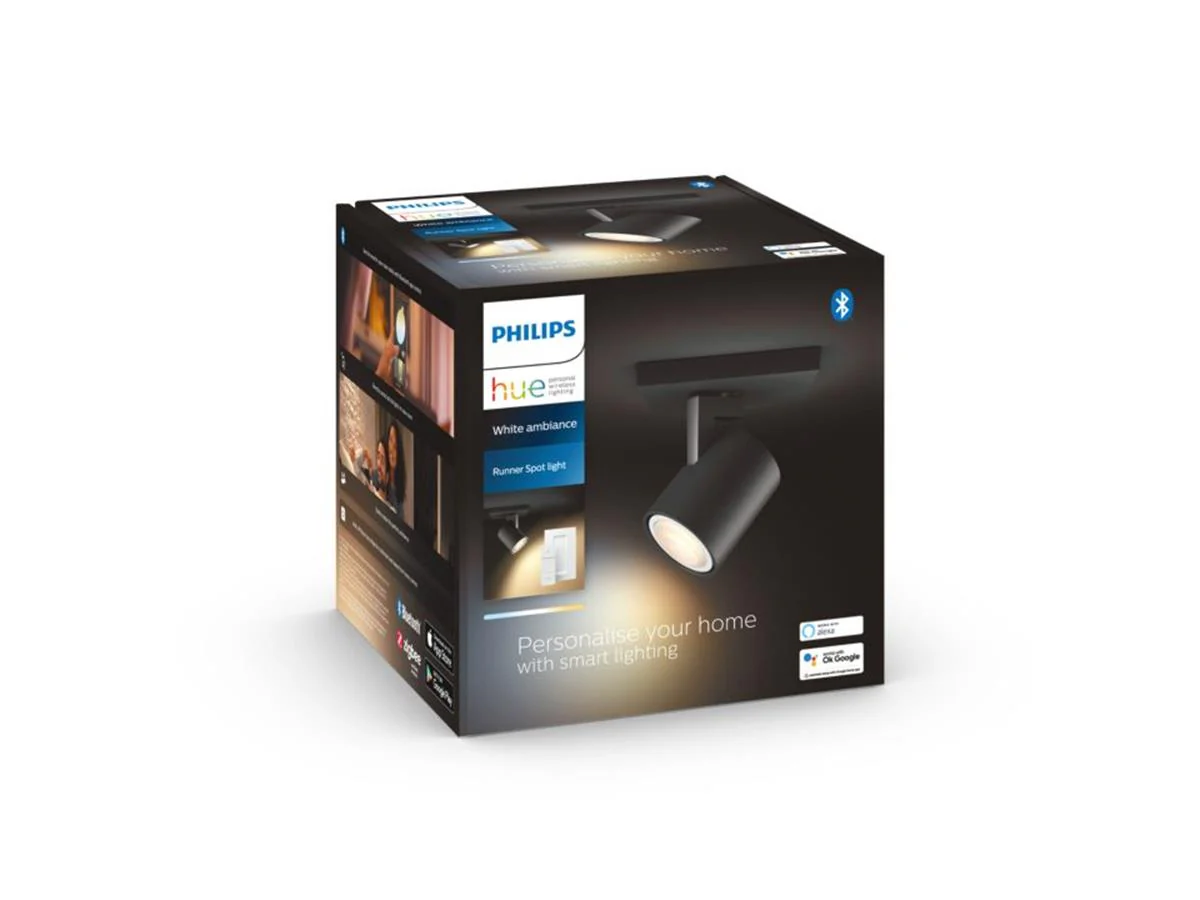 Philips Hue Runner Single Spot 1x5W Zwart 230V