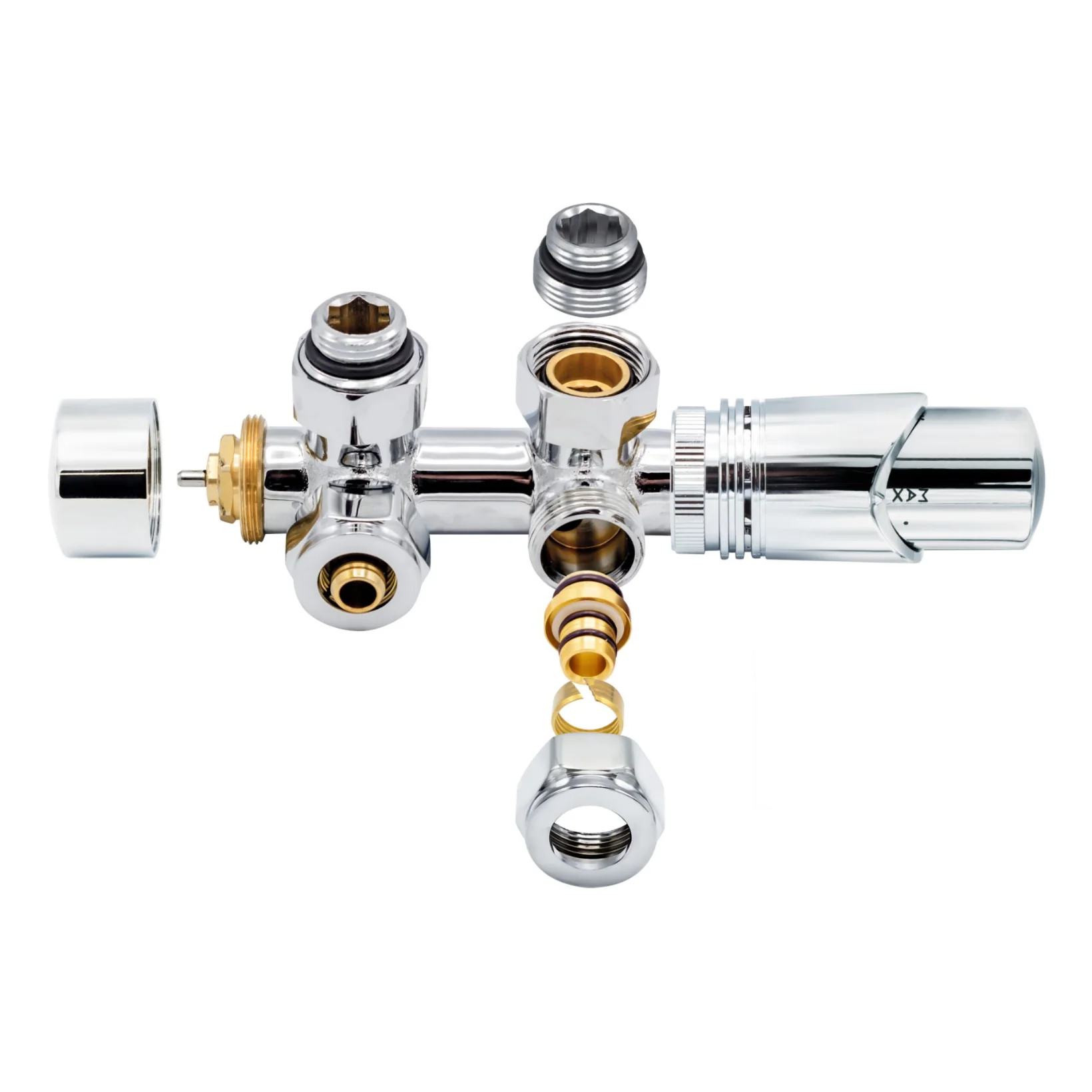 BELRAD Thermostatische Radiatorkraan – Middenaansluiting – Muur – M30 x 16/2