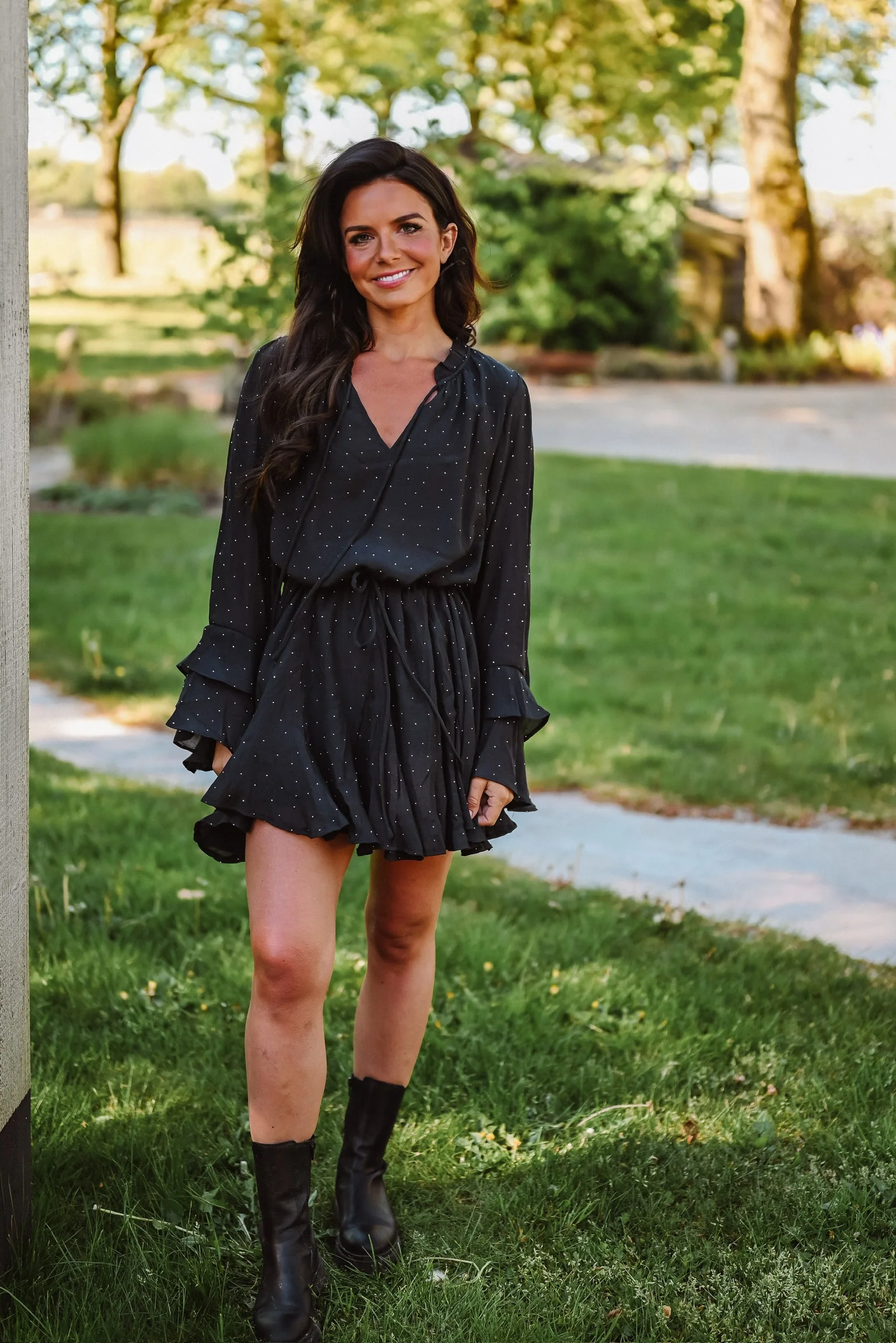 WIESJE JURK BLACK SPARKLE