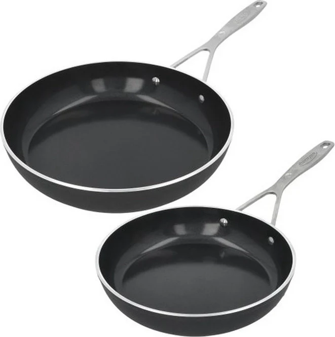 Demeyere Industry 3 Ceraforce Koekenpanset 24+28 cm Zwart