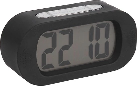 Karlsson Alarm clock Gummy rubber – zwart