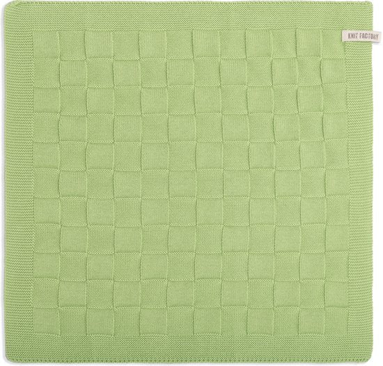 Knit Factory Keukendoek Uni Spring Green 50×50 cm