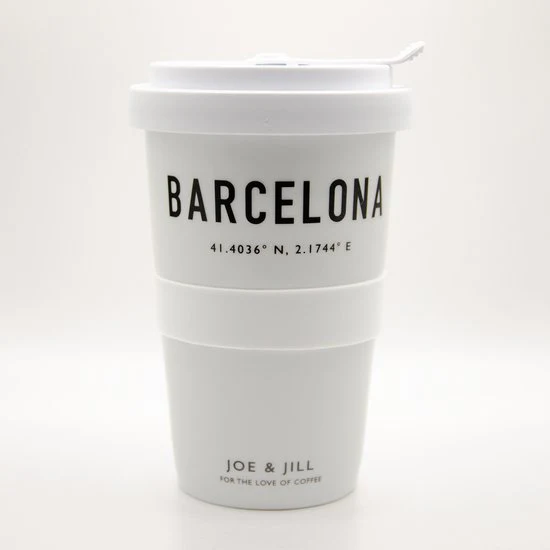 Joe&Jill Coffee to Go Mok 330 ml – Barcelona Wit