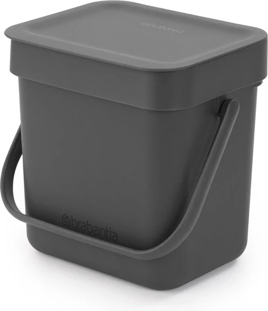 Brabantia Sort & Go afvalemmer 3L – grijs