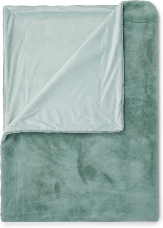 Mads Furry Plaid Surf Green 150×200 cm – ESSENZA