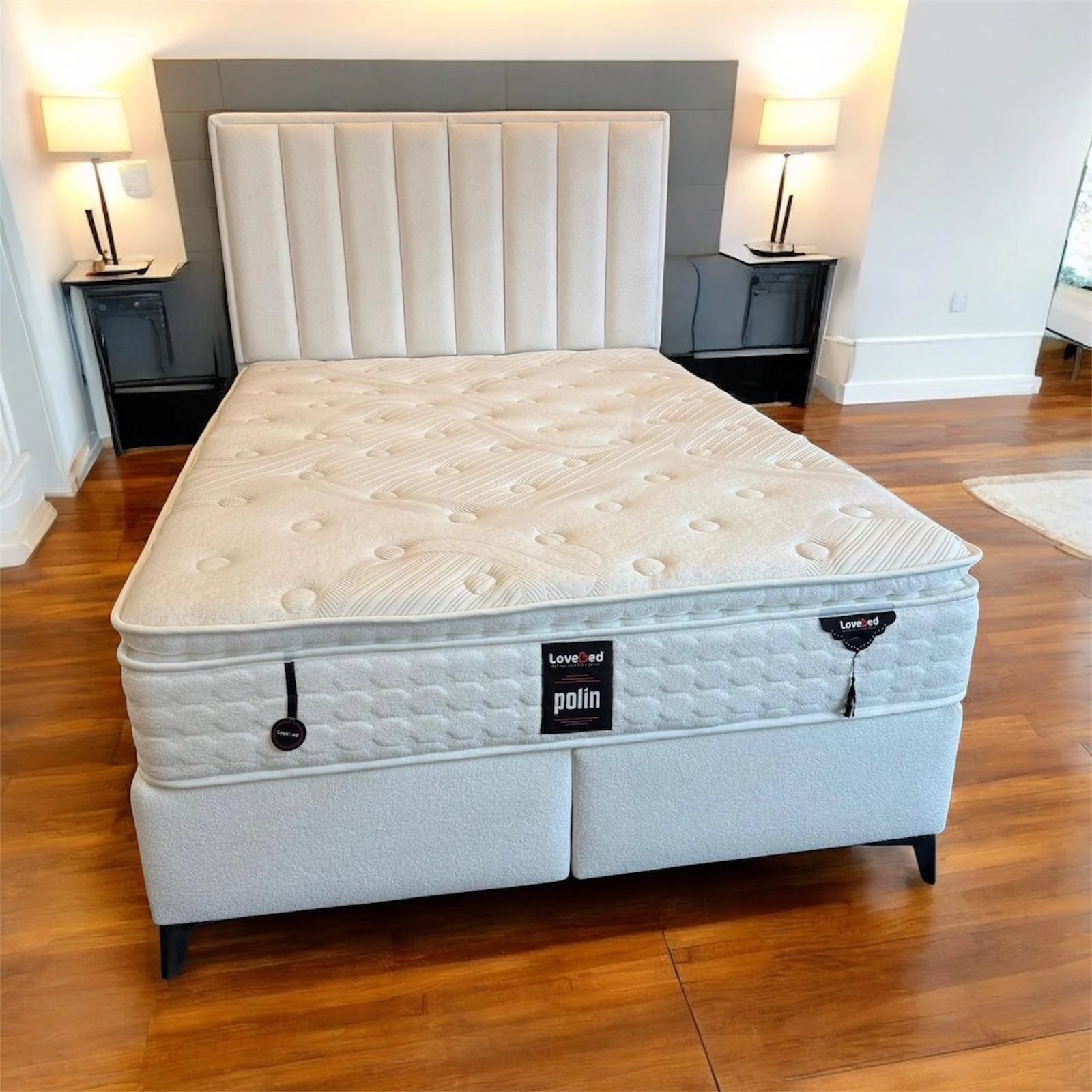 Bed of boxspring 140x200cm wit
