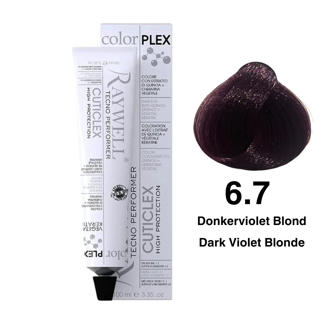 Raywell ColorPlex – Permanente HaarVerf – 6.7 – Donkerviolet Blond -100 ml