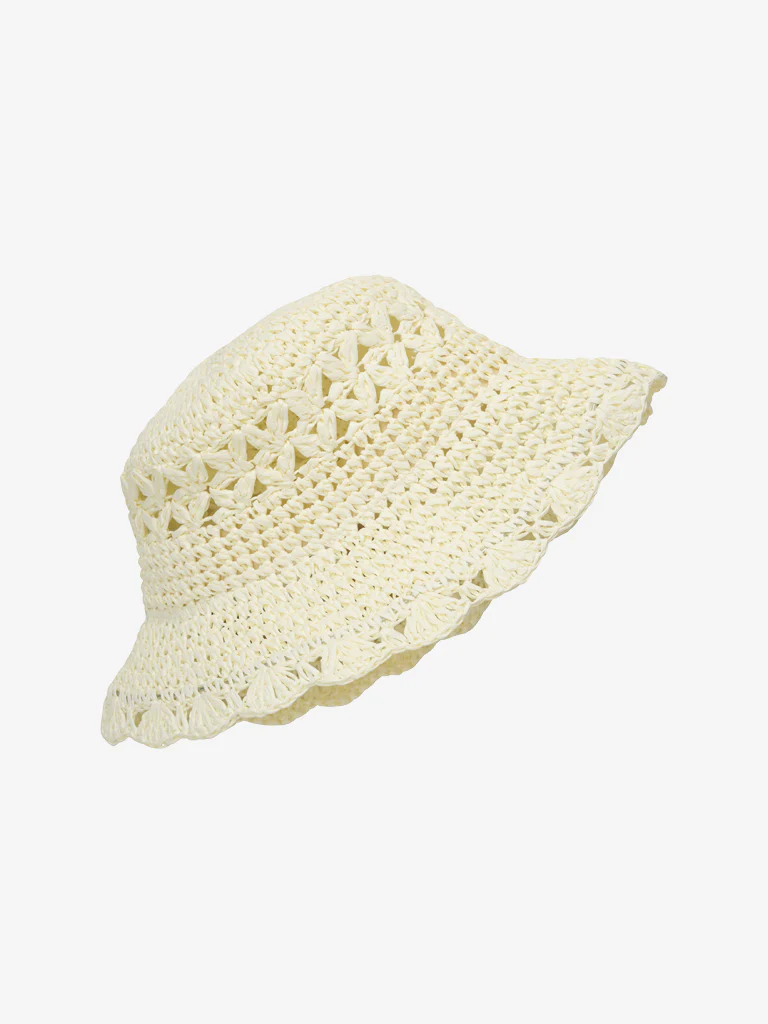 Zonnehoedje – Stro hoedje – Straw Hat w. Crochet Edge – En Fant