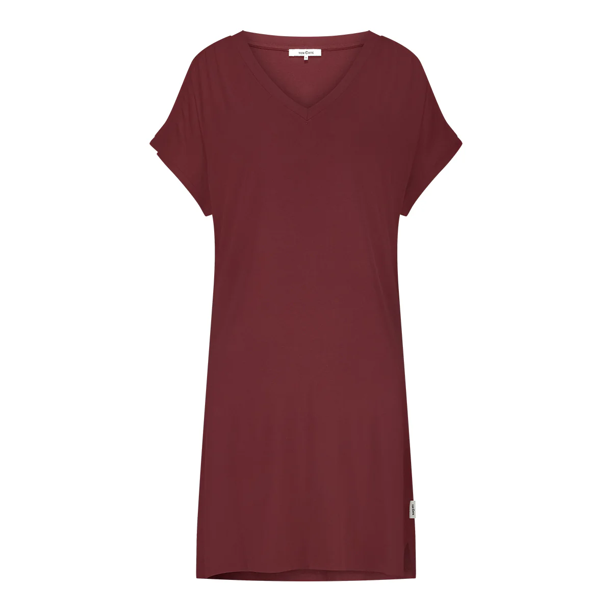 Dress Short Sleeve Velvet Red