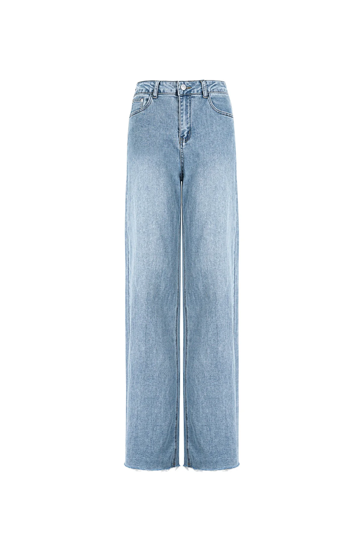 Cotton Woven Vrouwen Rechte Broek Casual Solid Color