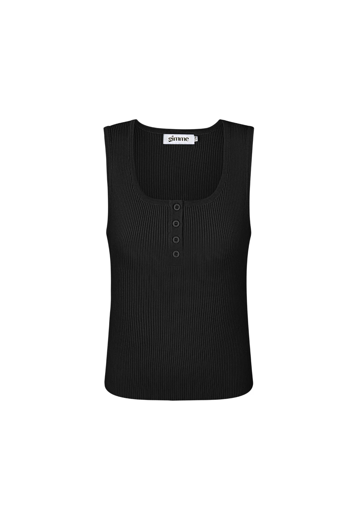 Viscose Vrouwen Mouwloze Top Ribbeltricot Knopvoorkant