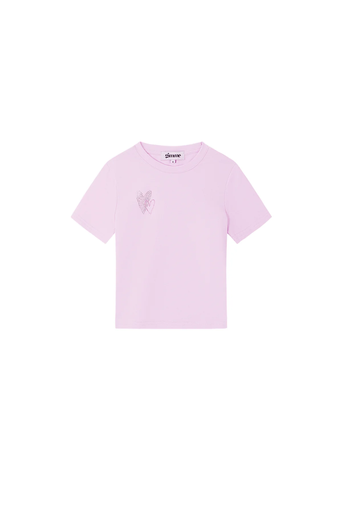 Cotton Kinder T-shirt Casual Geborduurde Hart Ontwerp