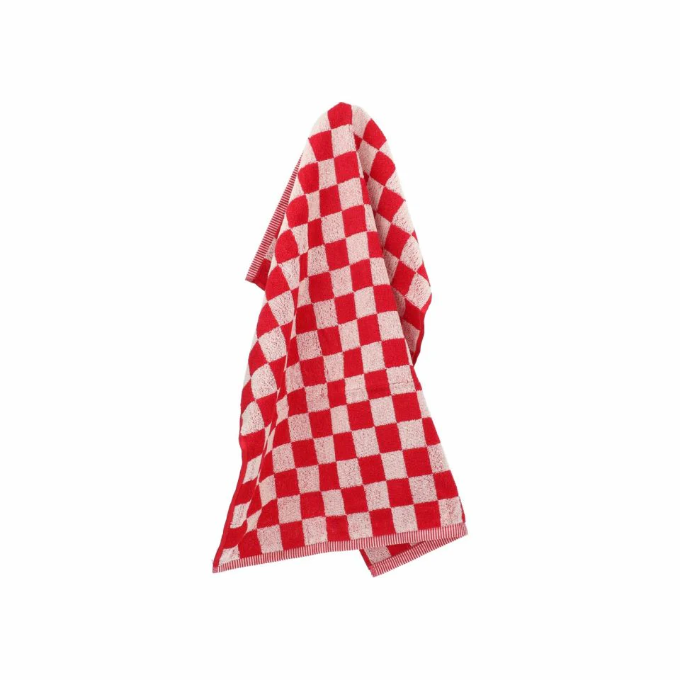 Bunzlau Castle Keukendoek Block Rood – Zacht & Absorberend
