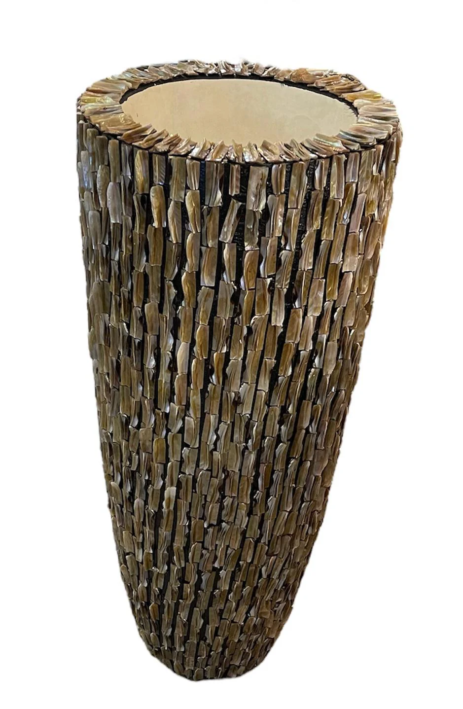 Schelpen vaas antraciet 90cm