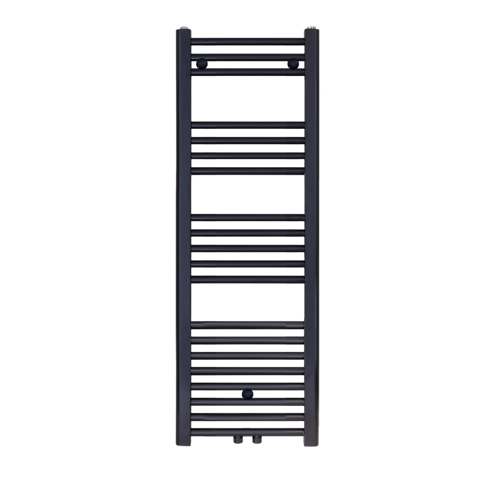 BELRAD Badkamer Radiator Zwart Mat Geborsteld – Middenaansluiting