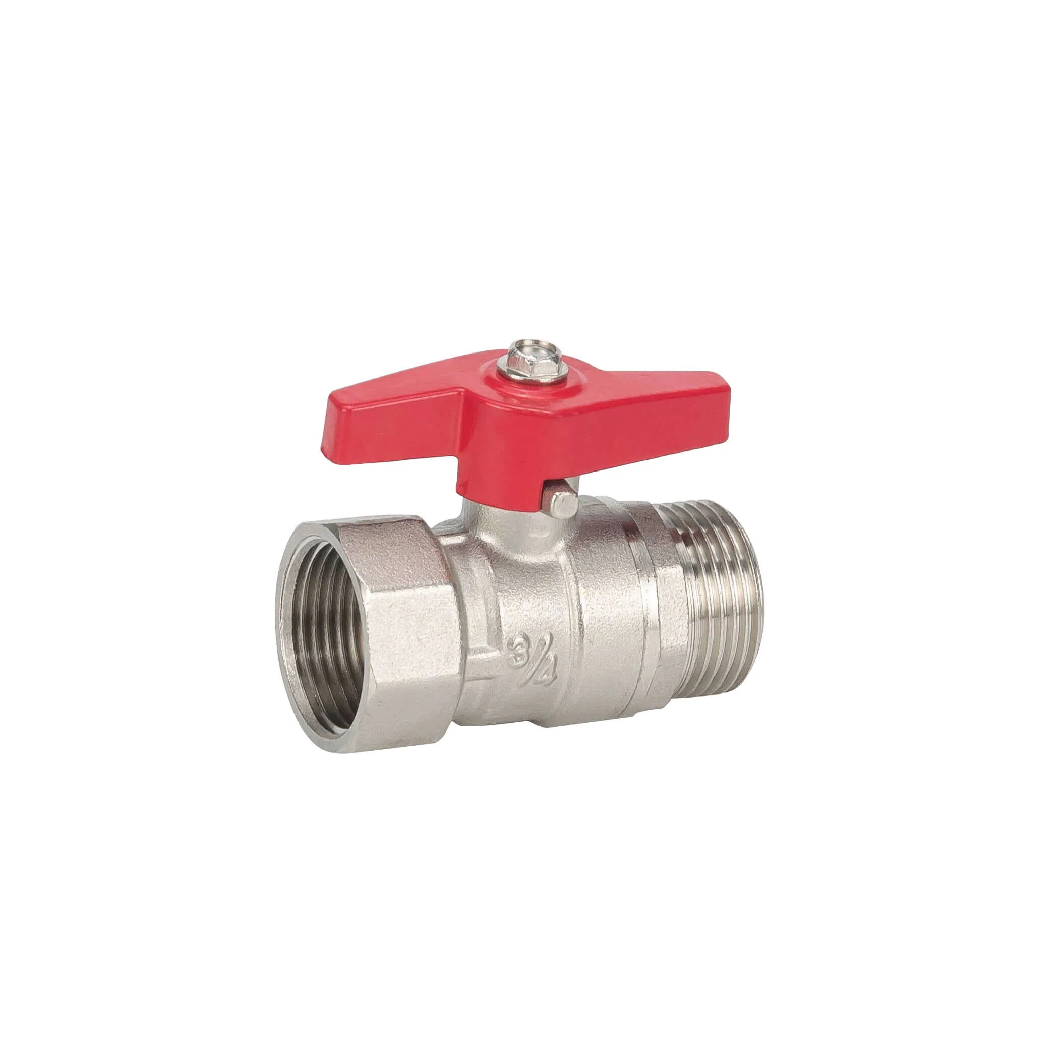 Kogelkraan Wiesbaden met vlinderhandgreep Draad 3/4″F X 3/4″M