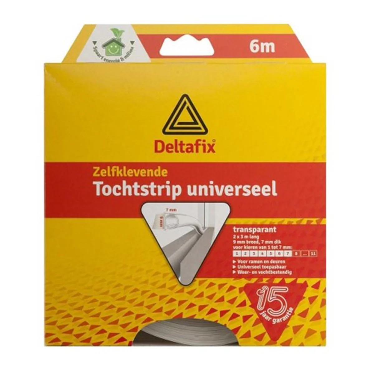 Deltafix Tochtstrip Universeel Transparant – 1-7 mm