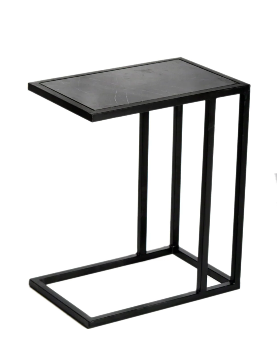 Marble Sofatable Zwart/Marmer 40x56x30cm