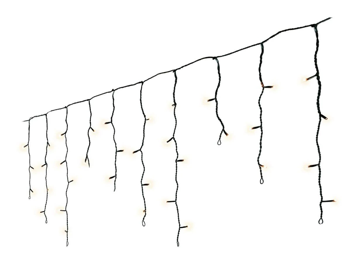 Lumineo LED icicle lights twinkle 8 functies voor buiten – 1100cm – 259 lamps – warmwit