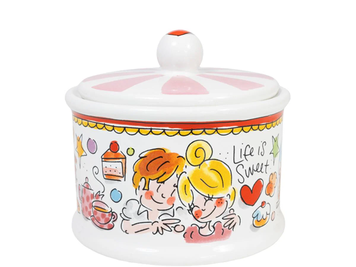 Blond Amsterdam Bon Bon Schaal Sweet – Ø 12,5 cm, Roze Deksel
