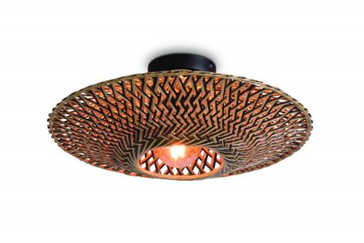 Good&Mojo Bali Plafonnière bamboe Ø44 cm zwart/naturel, S