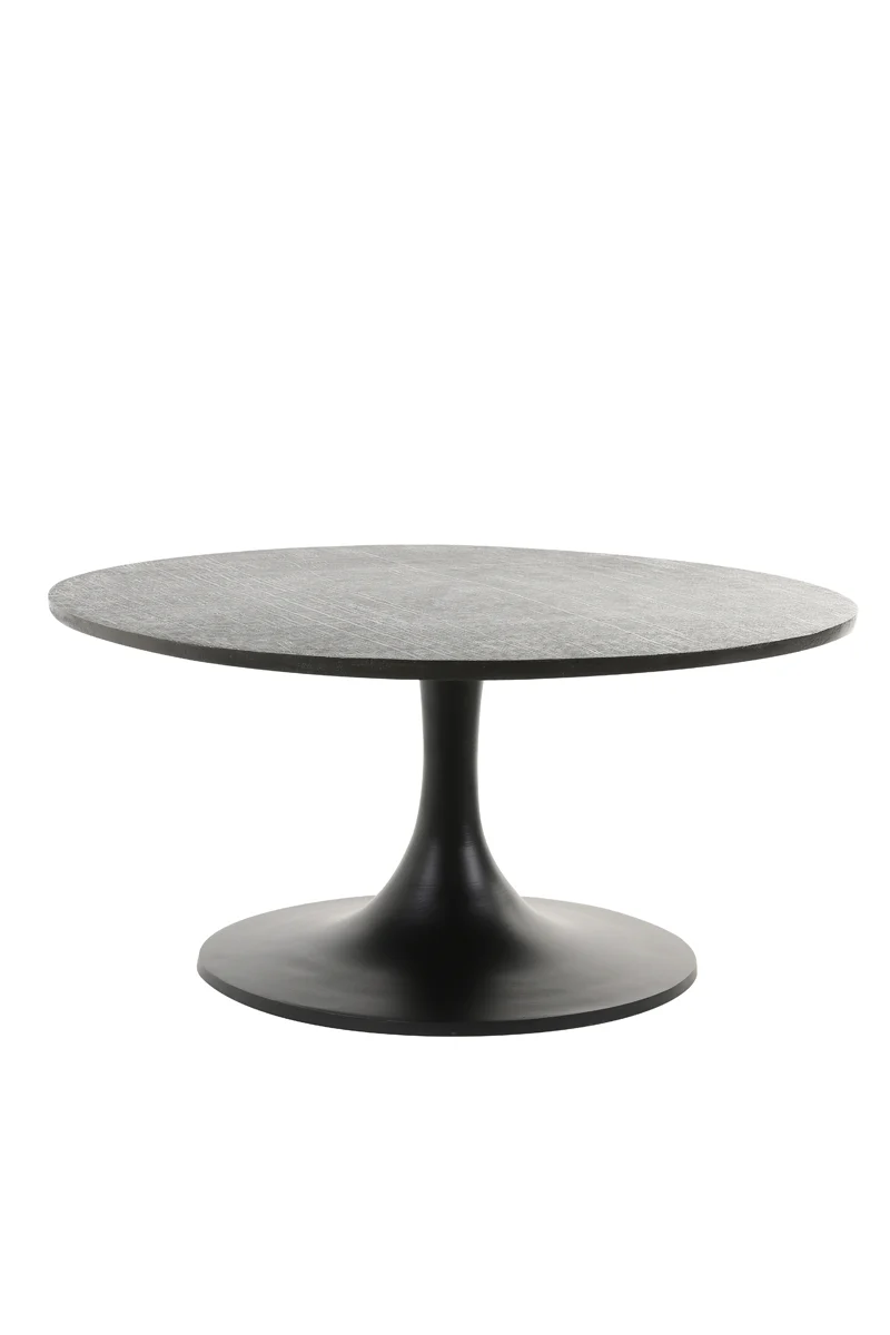 Light & Living RICKERD Salontafel Ø76×36 cm Antiek Zwart