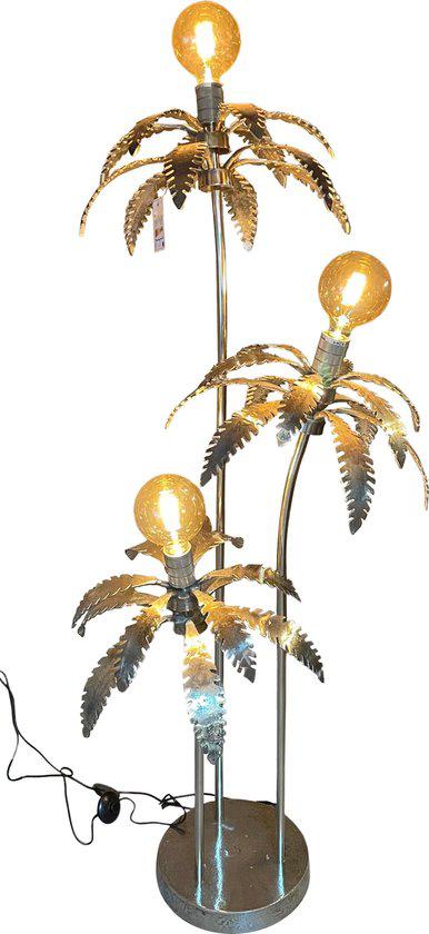 Palm vloerlamp ruw aluminium