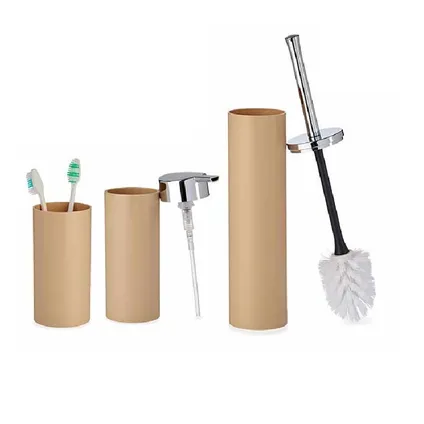 Berilo Badkameraccessoires – Toiletborstel – Zeeppompje – Beige