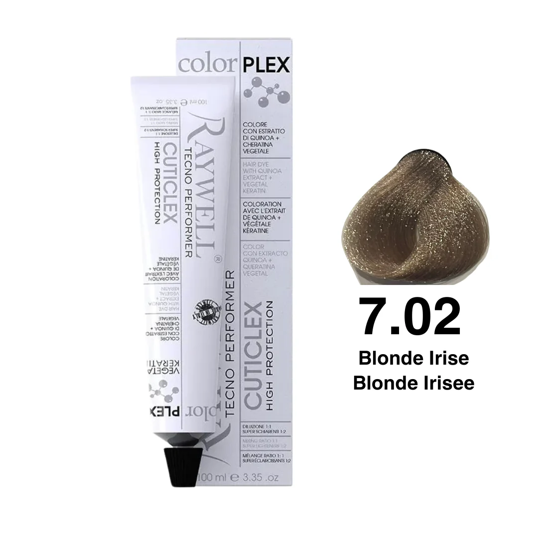 Raywell ColorPlex – Permanente HaarVerf – 7.02 – Blonde Irise -100 ml