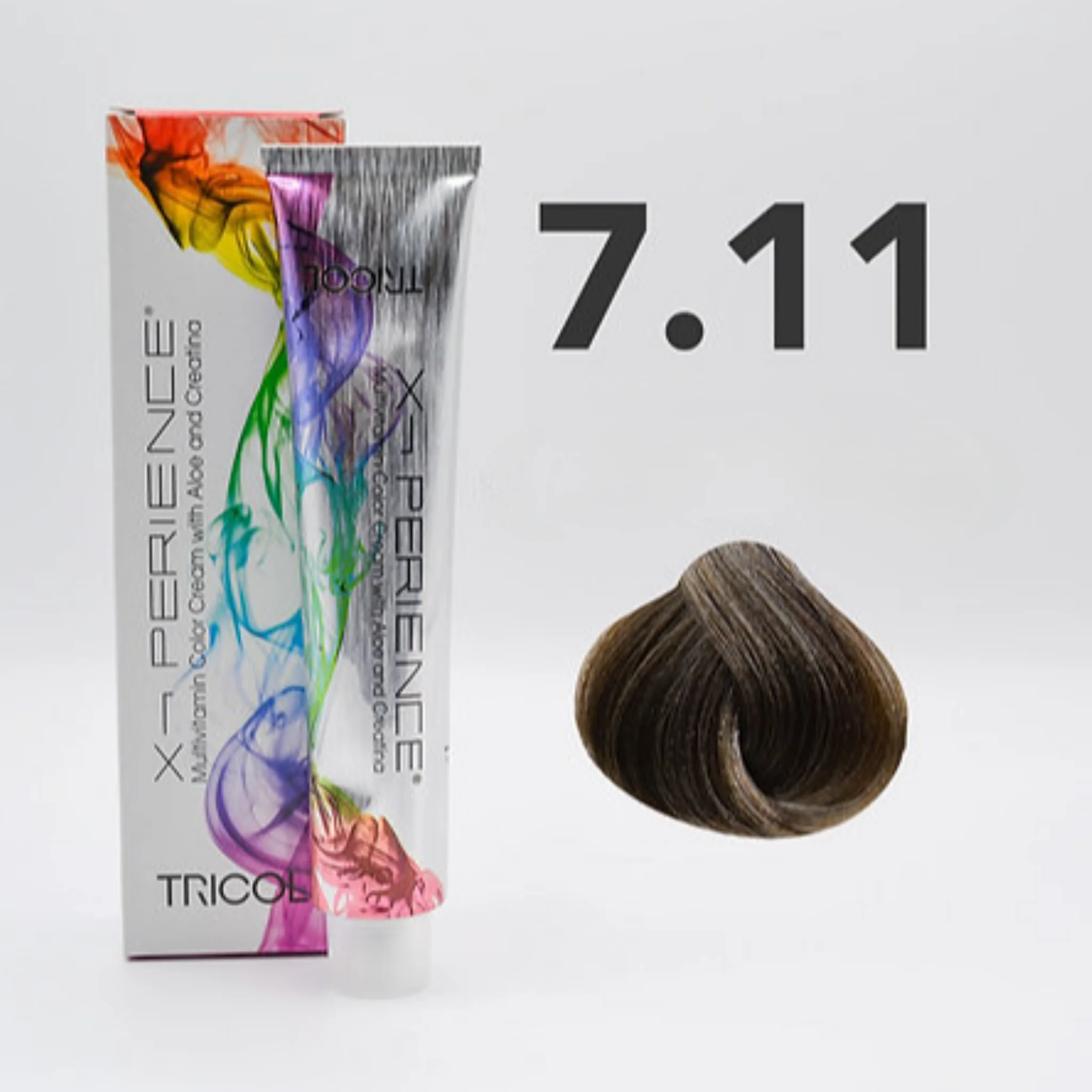 Tricol Xperience – Permanente Haarverf – 7.11 – Intens Asblond – 100 ml