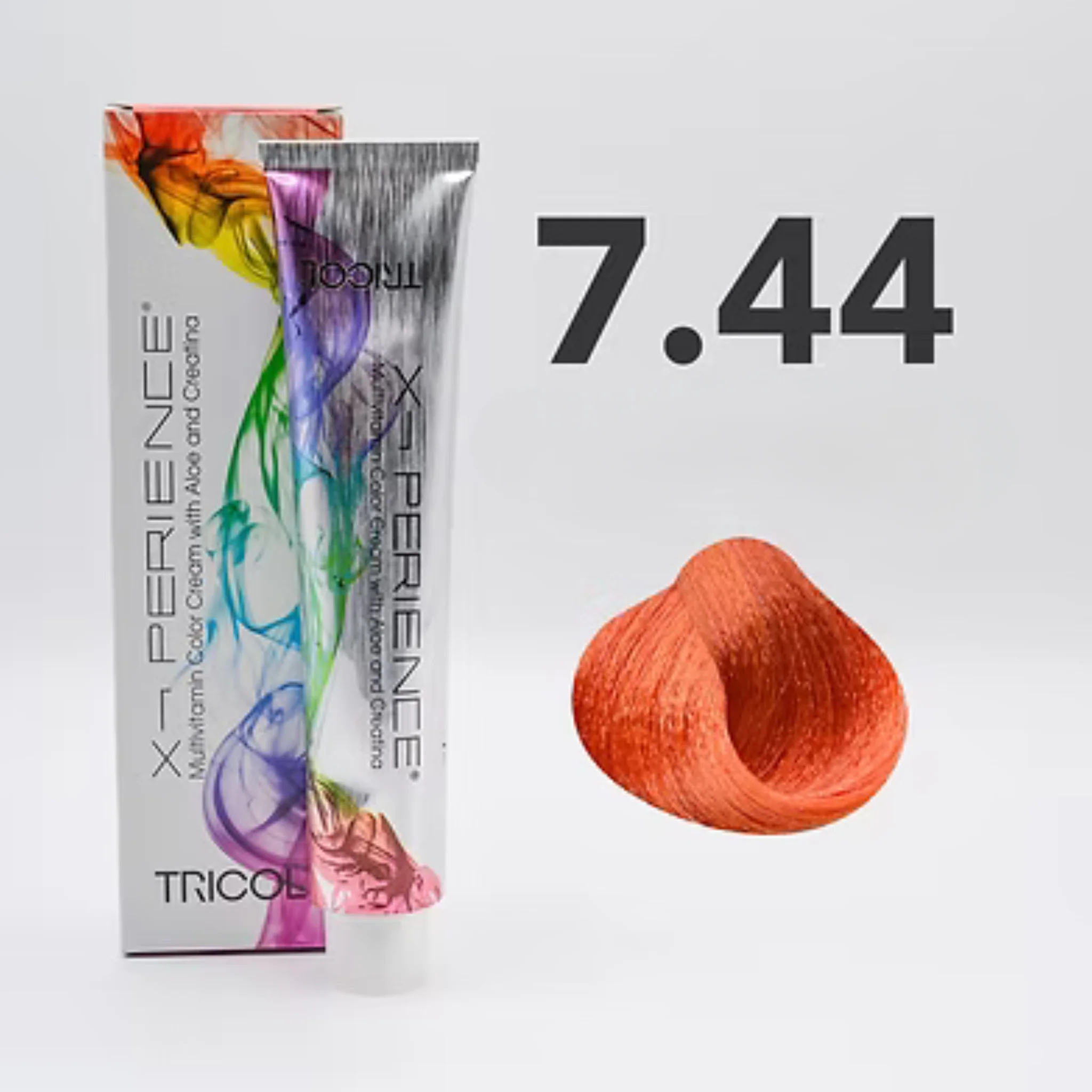 Tricol Xperience – Permanente HaarVerf – 7.44 – Intens Koperblond -100 ml