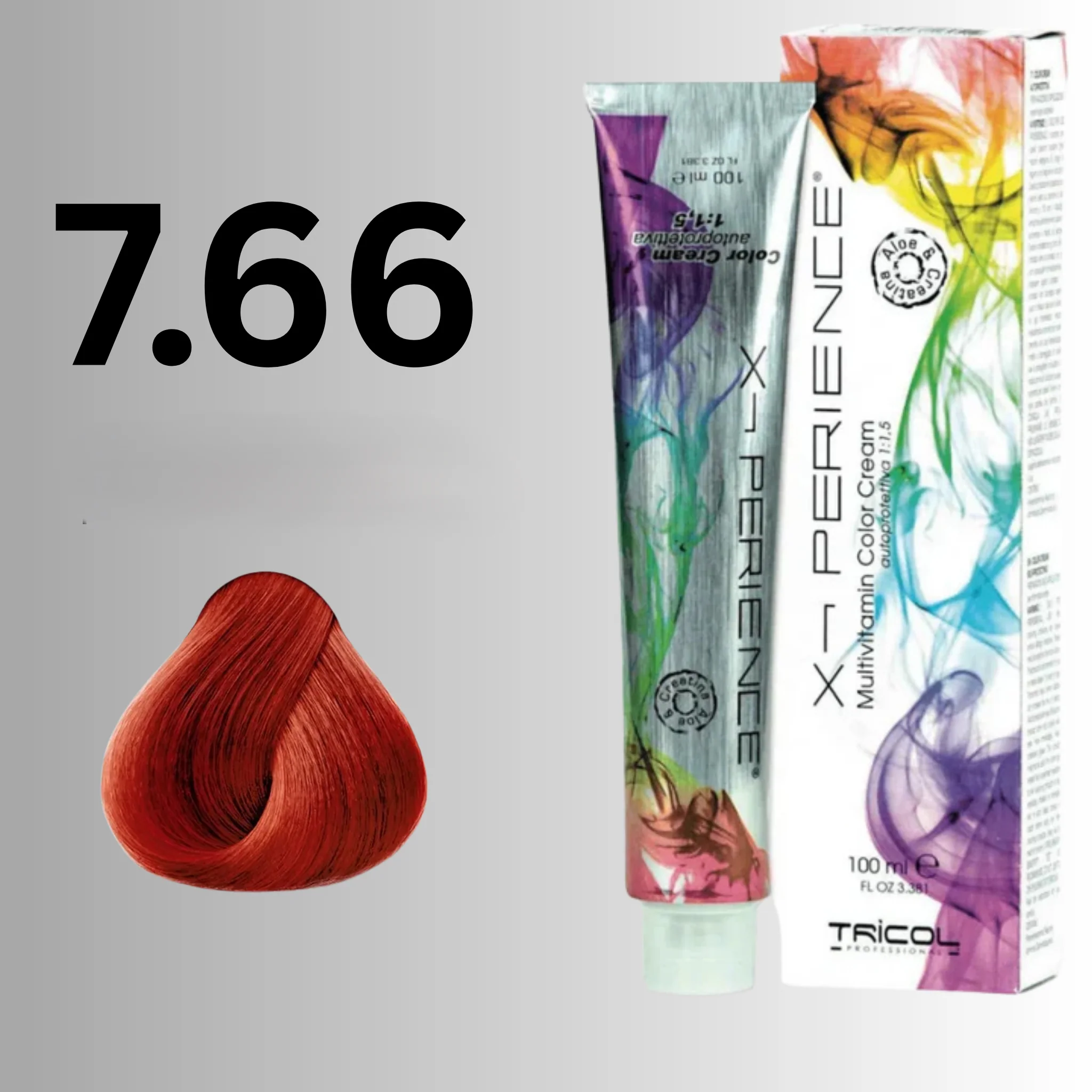 Tricol Xperience – Permanente Haarverf- 7.66 – Intens roodblond – 100 ml