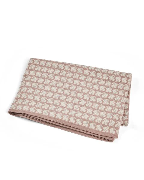 Babydeken Konijntjes – Merino wol – Roze – Smallstuff