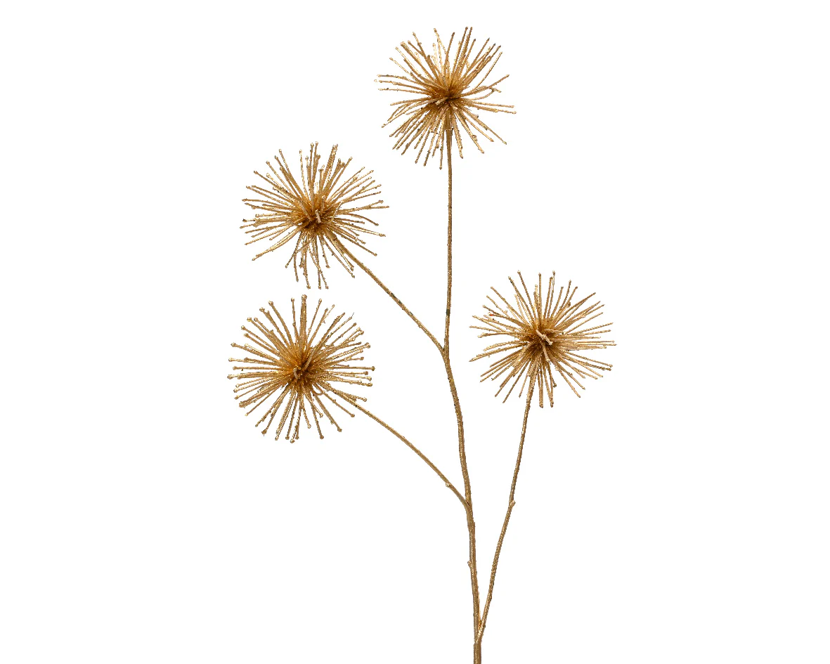 Decoratieve tak met bloemen 85 cm – goud – Merkennaam