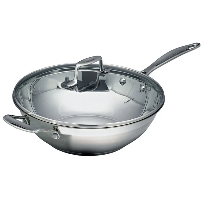 Scanpan Impact Wok met deksel 32 cm – RVS, PFAS-vrij