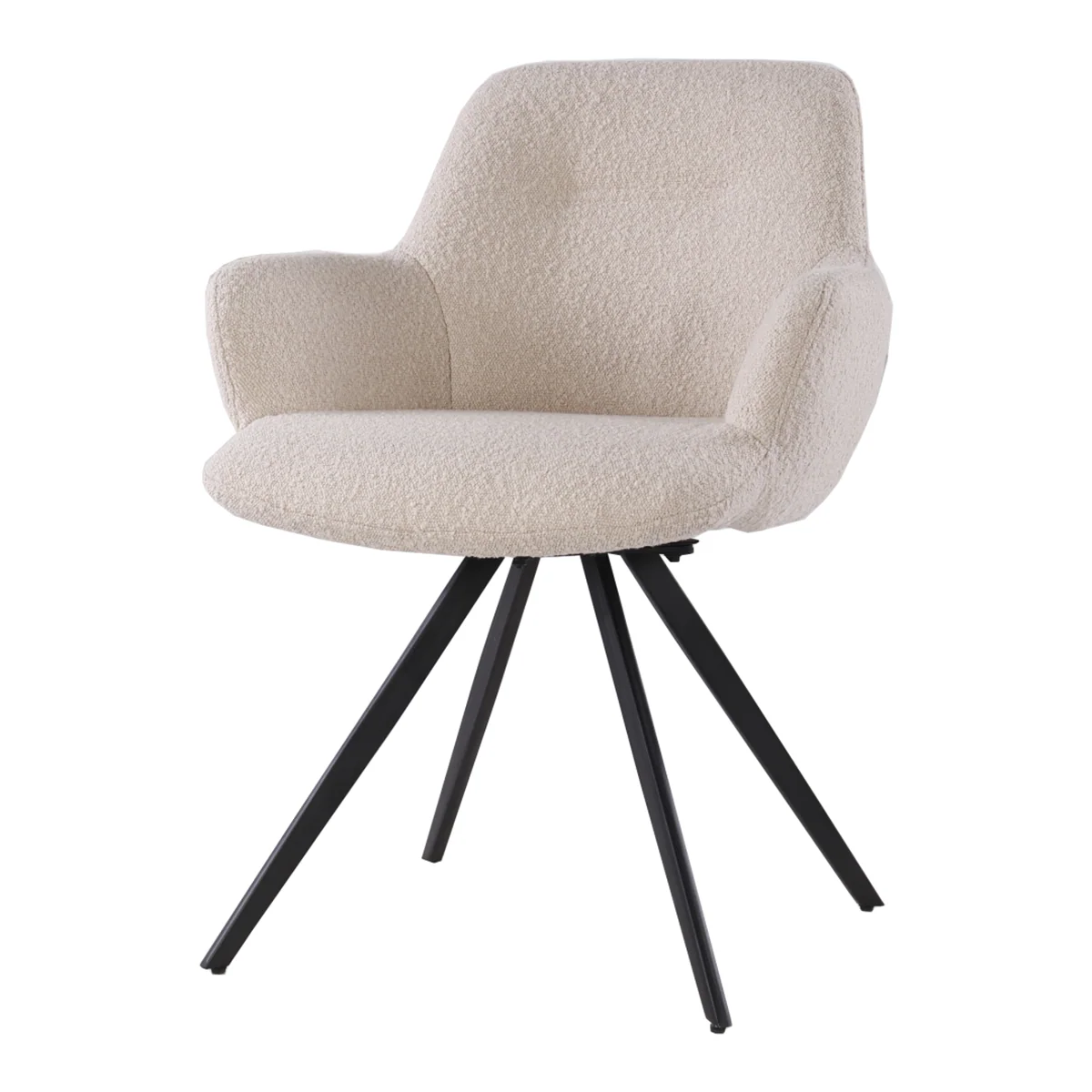 LivingFurn Doreen Boucle Beige Eetkamerstoel (excl. montage)