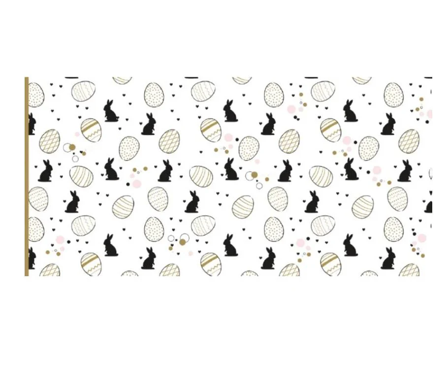 Duni Tafelkleed Bunnies Black – 138×220 cm