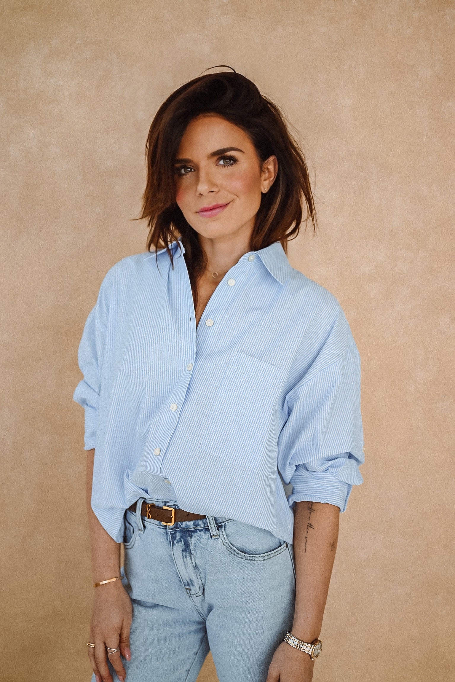 IRINE BLOUSE BLUE/WHITE
