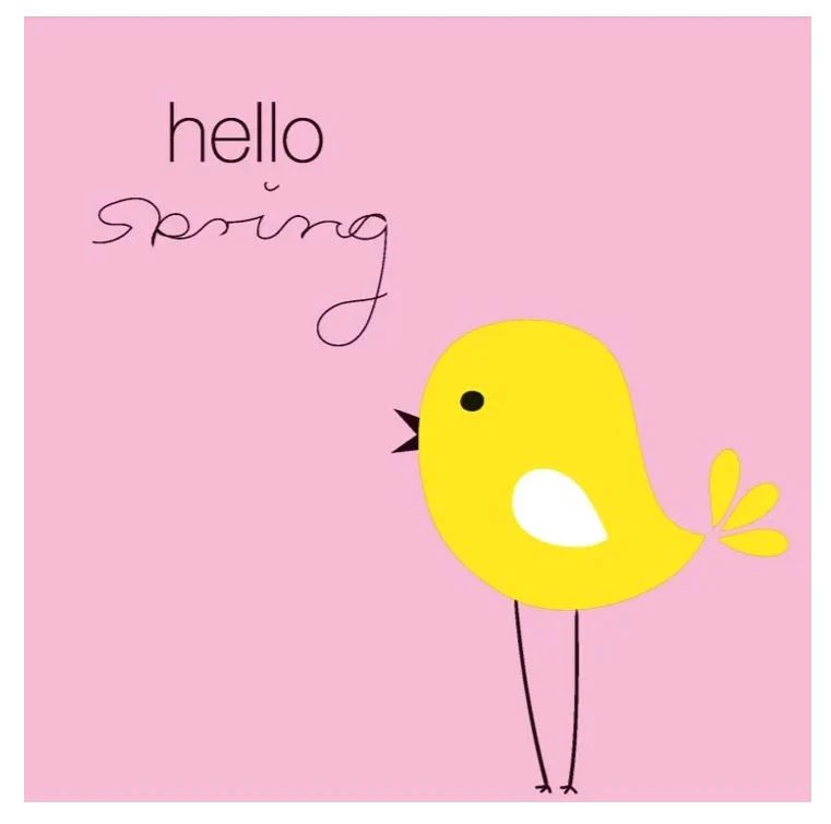 Duni servetten Hello Spring – 33x33cm