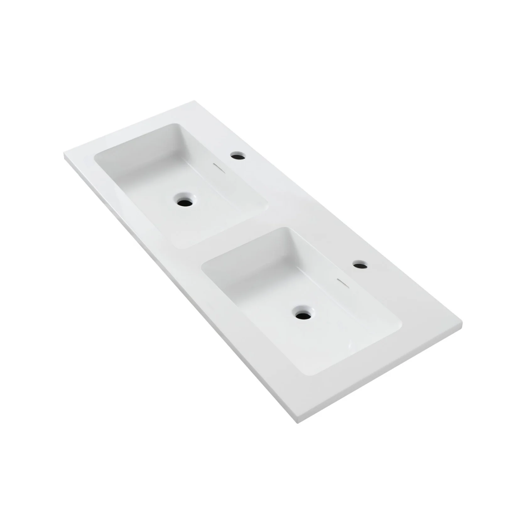 Wonda Square Slim Wastafel – Dubbel – Kunstmarmer
